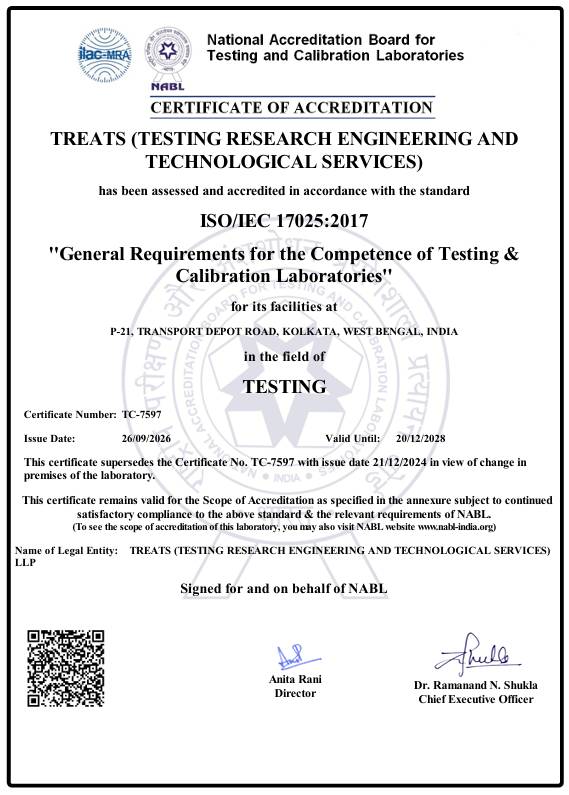 NABL Certificate of TREATS